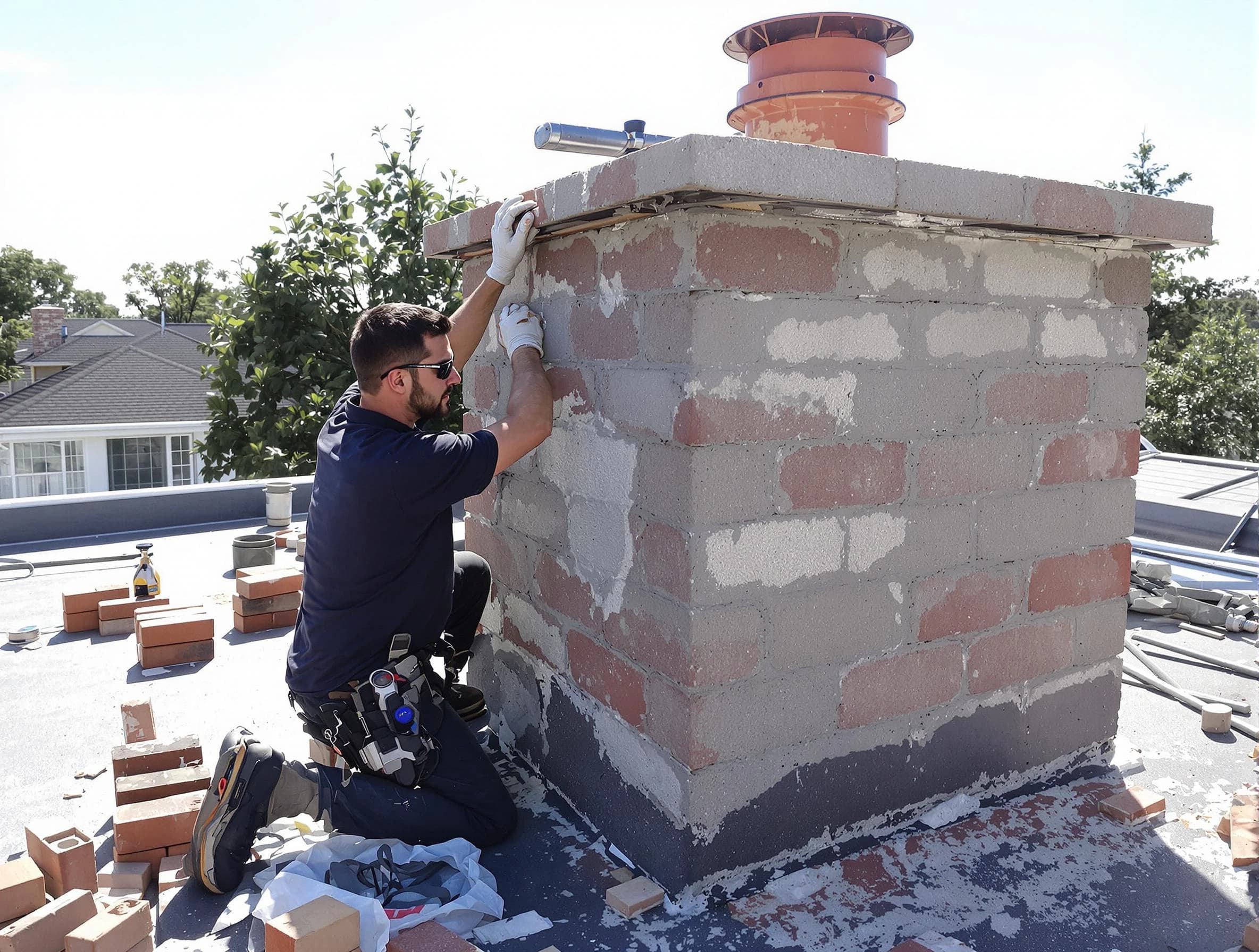 Advanced chimney repair process by Scotch Plains Chimney Sweep in Scotch Plains, NJ