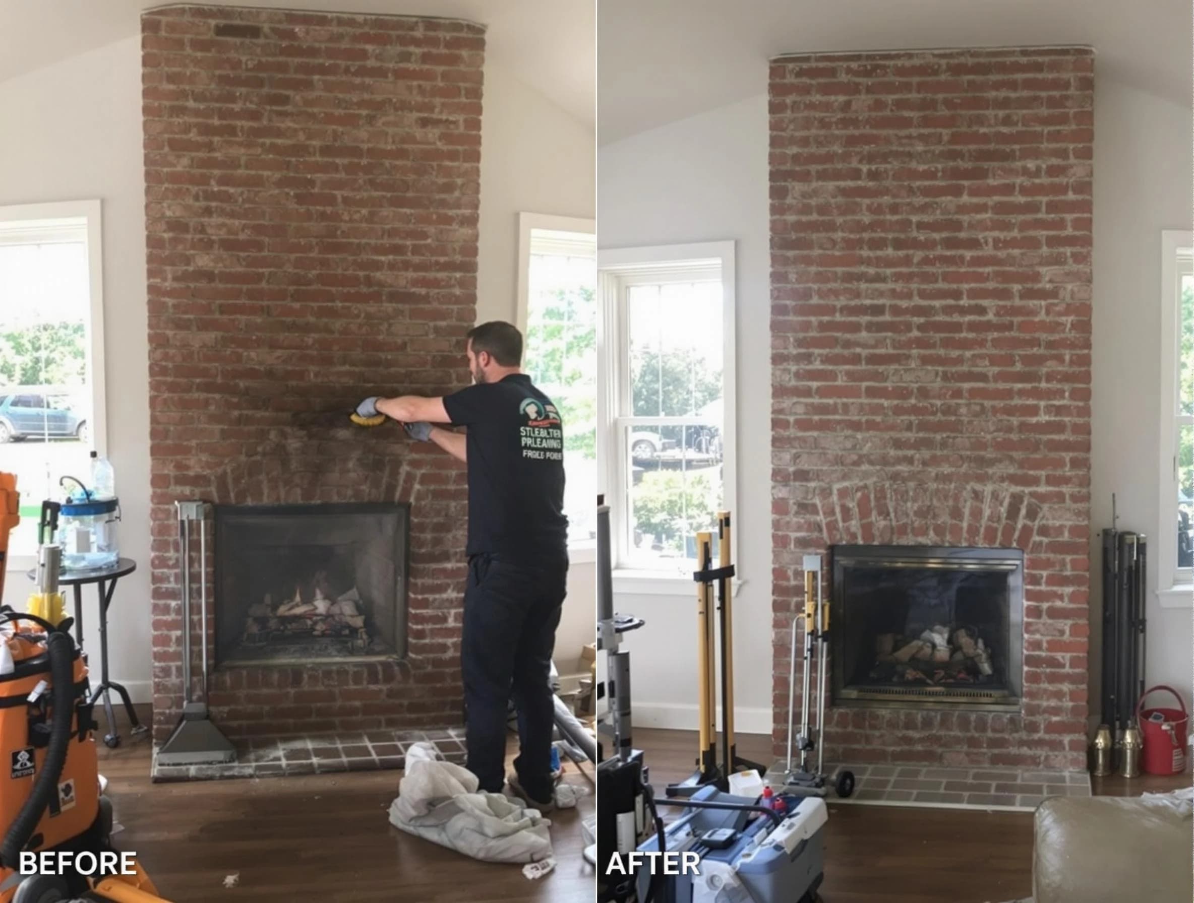 Finished chimney sweeping service by Scotch Plains Chimney Sweep in Scotch Plains, NJ