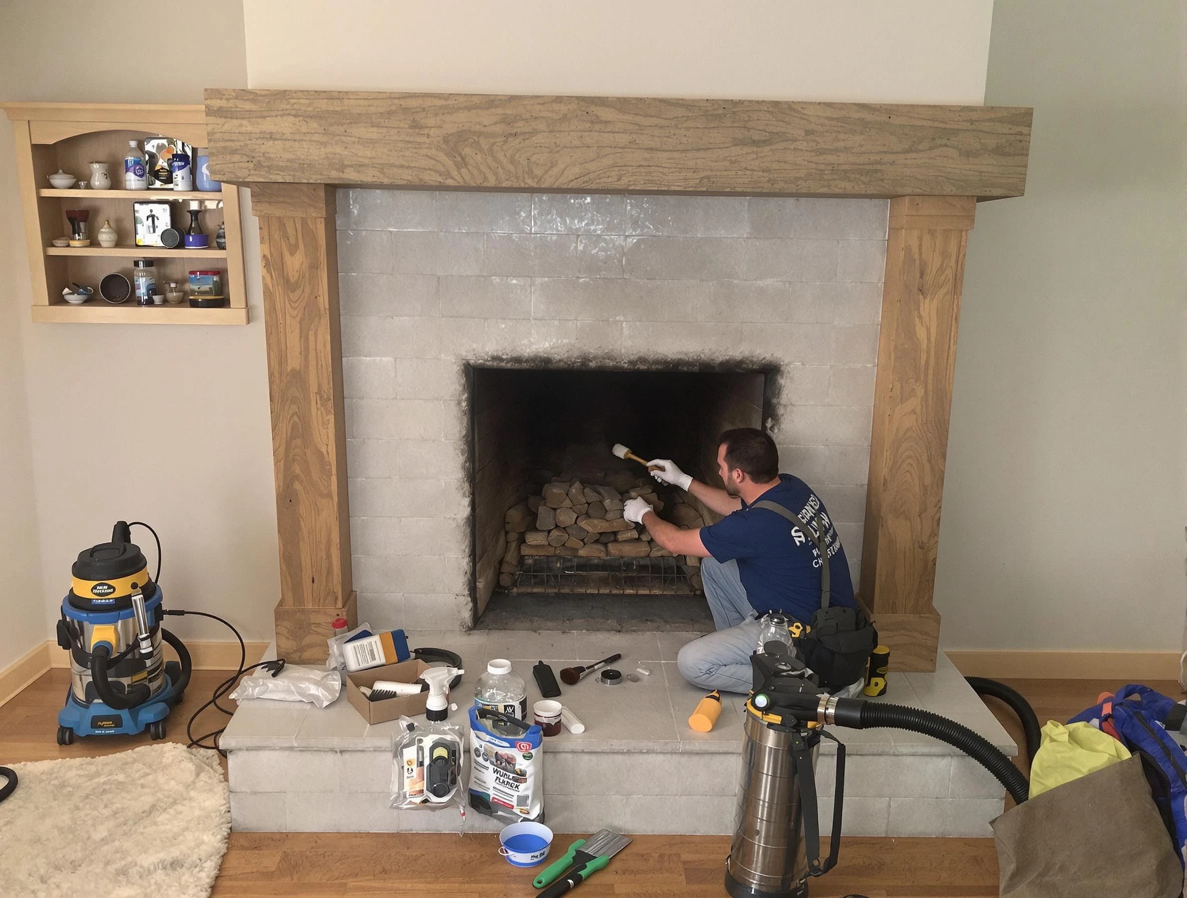 Detailed creosote removal process by Scotch Plains Chimney Sweep in Scotch Plains, NJ