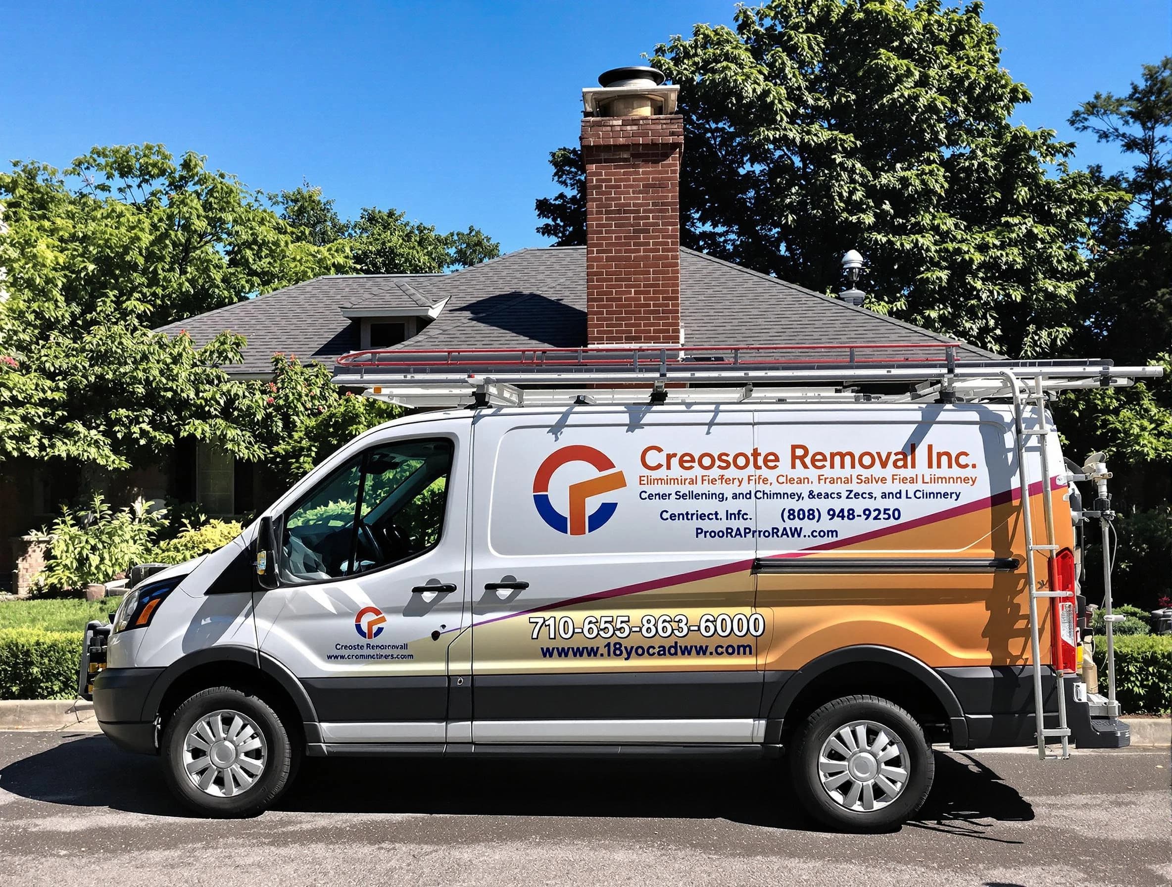 Scotch Plains Chimney Sweep technician removing creosote safely in Scotch Plains, NJ