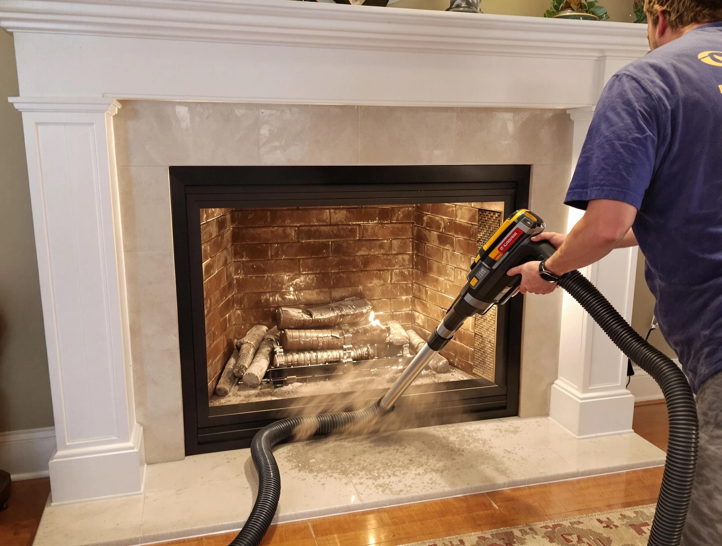 Fireplace cleaning performed by Scotch Plains Chimney Sweep in Scotch Plains, NJ