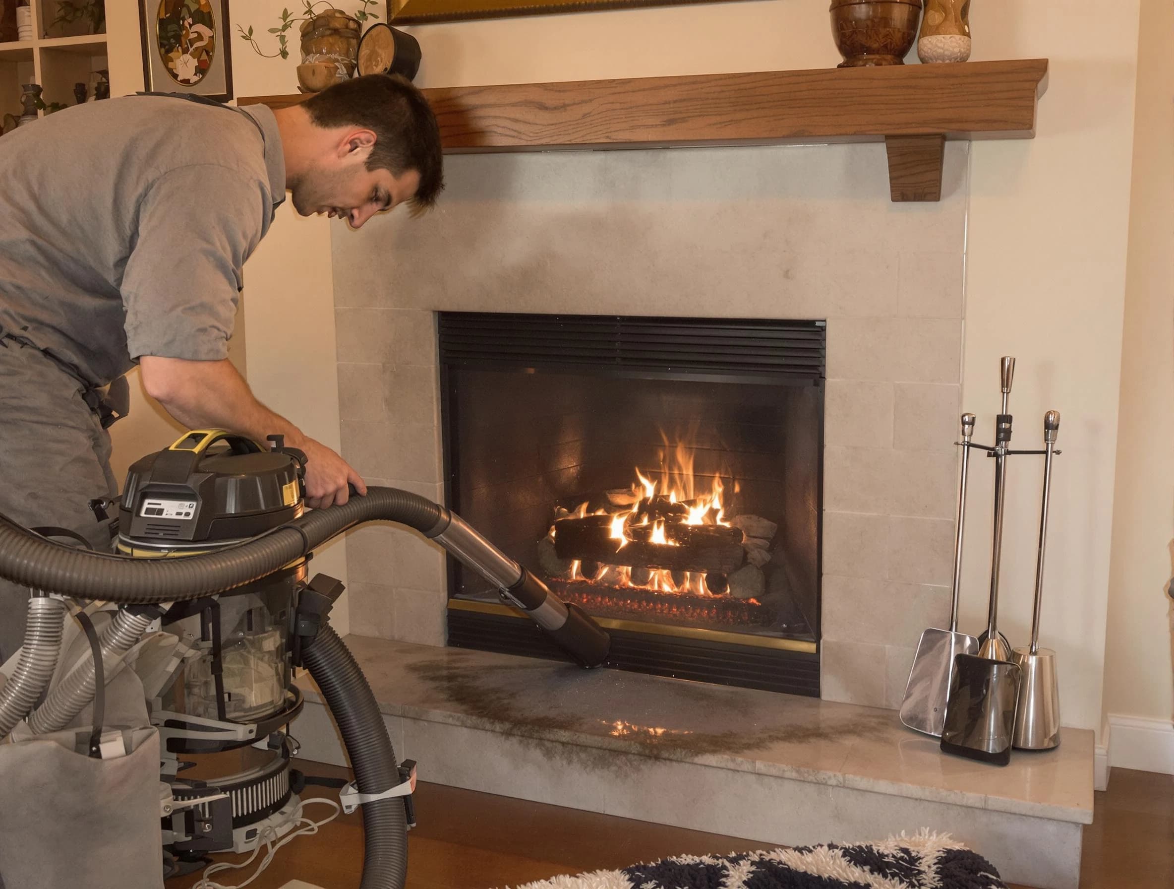 Routine fireplace upkeep by Scotch Plains Chimney Sweep in Scotch Plains, NJ